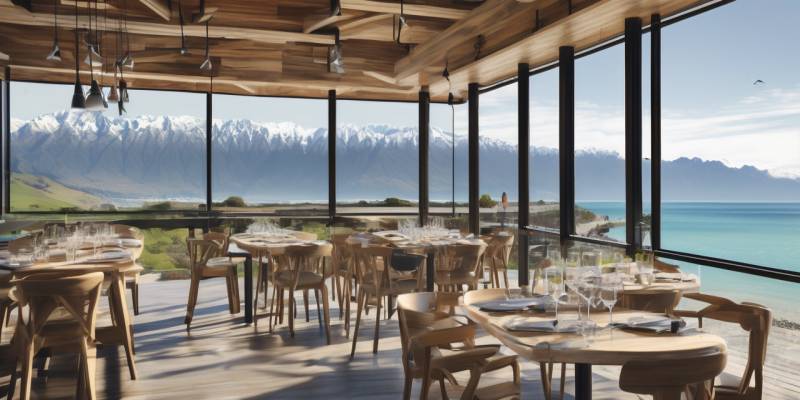 Mountain and Ocean View Restaurant in Kaikoura: Where to Eat with Stunning Coastal and Alpine Views